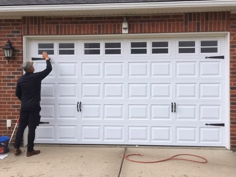 Garage Door Opener and Installation Experts in Edmonton 1 installing a garage door and opener